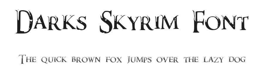 Darks Skyrim Font by DarkX ShadowX21 β Blackletter Font