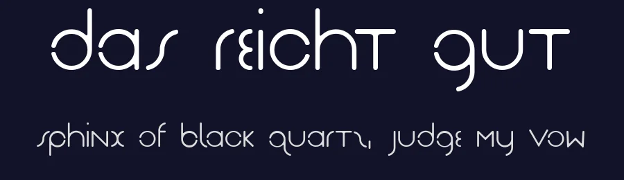 Das Reicht Gut by Matt Perkins — Sans Serif Font — thumbnail 2