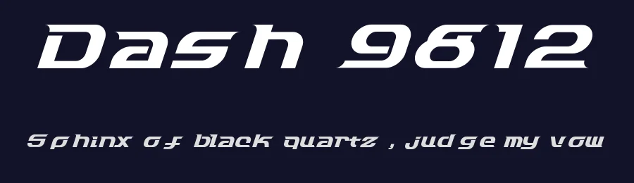 Dash 9812 by Psy Zo Lab — Display Font — thumbnail 2