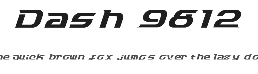 Dash 9812 by Psy Zo Lab — Display Font