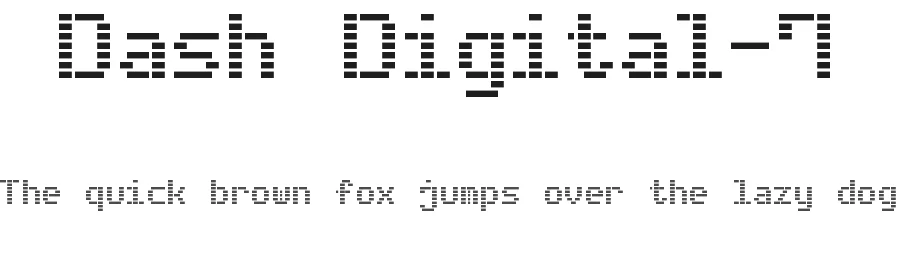 Dash Digital-7 by Style-7 — Display Font