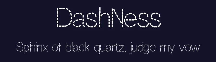 DashNess by Vanessa Bays — Decorative Font — thumbnail 2
