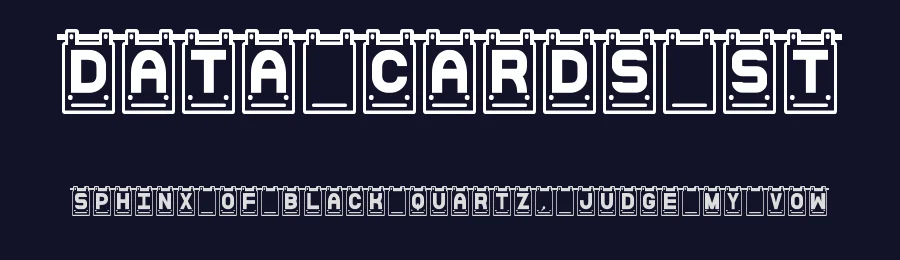 Data Cards St by Southype — Decorative Font — thumbnail 2