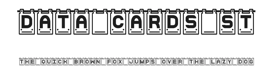 Data Cards St by Southype โ Decorative Font