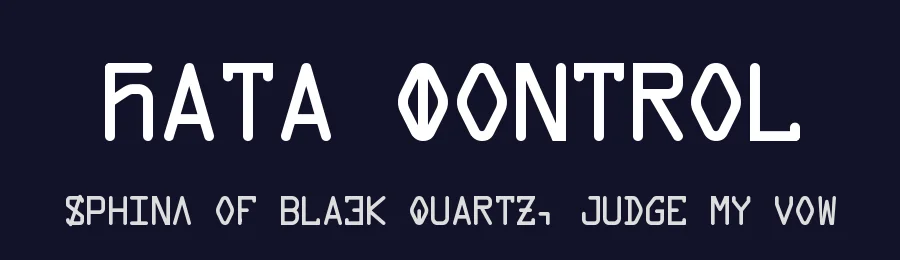 Data Control by Vic Fieger — Display Font — thumbnail 2