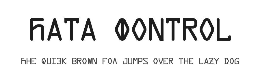 Data Control by Vic Fieger — Display Font