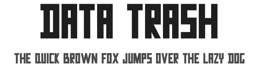 Data Trash by pOPdOG fONTS — Decorative Font