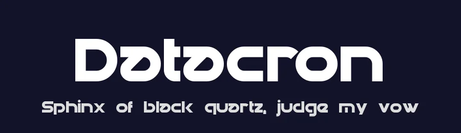 Datacron by Pixel Sagas — Display Font — thumbnail 2