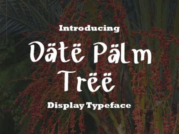Date Palm Tree Font by scriptstrategy — Script Handwritten Font