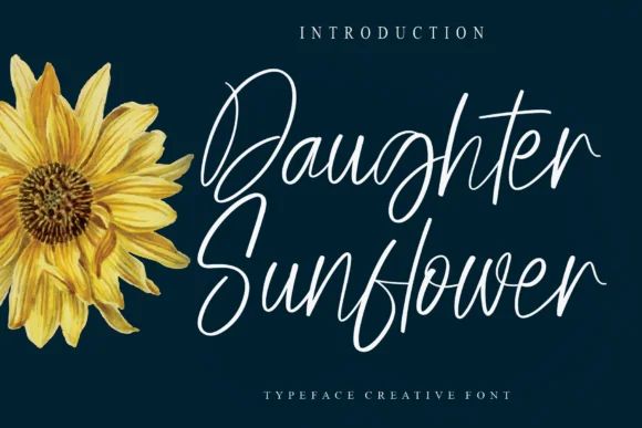 Daughter Sunflower Font by Creativewhitee — Script Handwritten Font