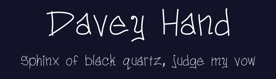 Davey Hand by Dave Costine — Script Handwritten Font — thumbnail 2