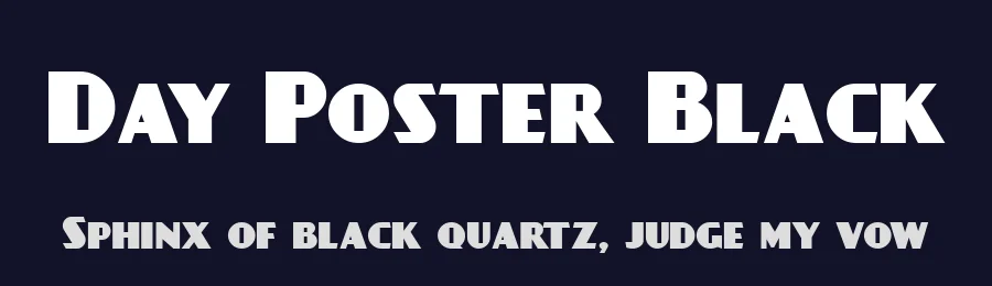 Day Poster Black by Nick's Fonts — Decorative Font — thumbnail 2