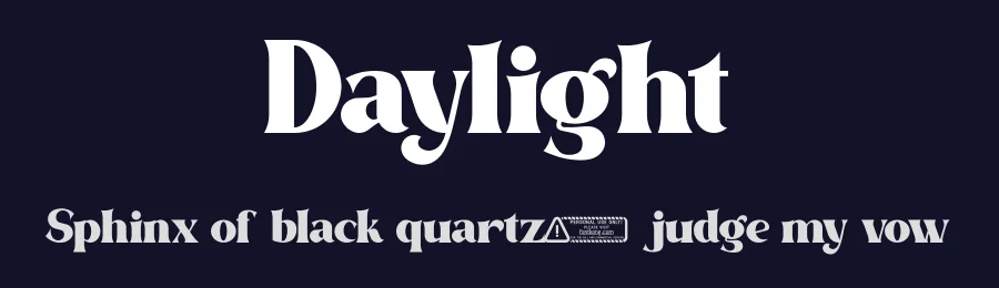 Daylight by Kong Font — Decorative Font — thumbnail 2