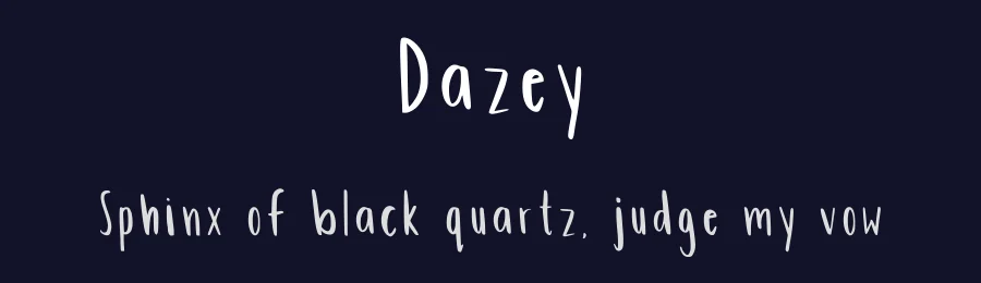 Dazey by Amber — Script Handwritten Font — thumbnail 2