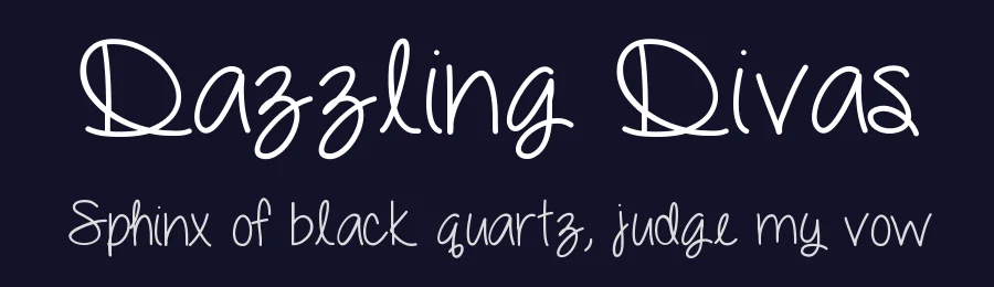 Dazzling Divas by Vanessa Bays — Script Handwritten Font — thumbnail 2