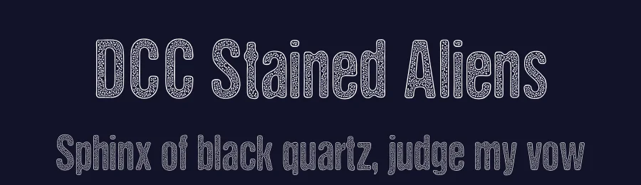 DCC Stained Aliens by dccanim — Decorative Font — thumbnail 2