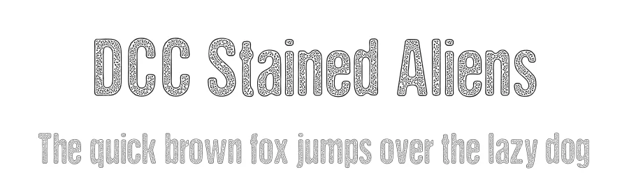 DCC Stained Aliens by dccanim — Decorative Font