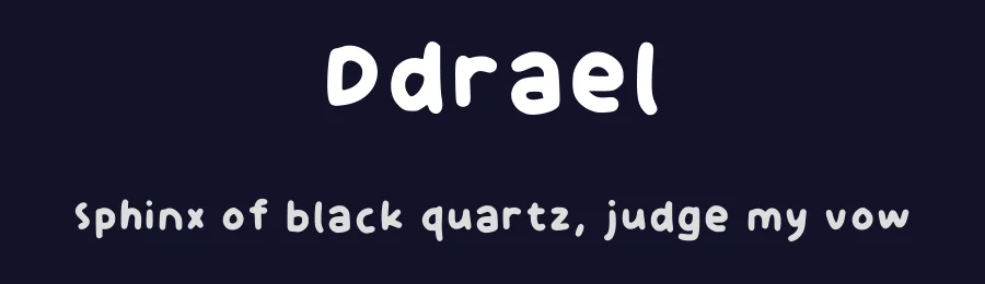 Ddrael by dunee — Script Handwritten Font — thumbnail 2