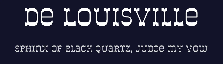 De Louisville by Sentinel Type — Decorative Font — thumbnail 2