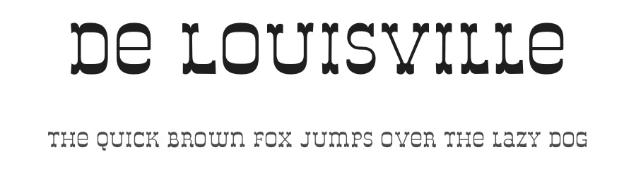 De Louisville by Sentinel Type — Decorative Font