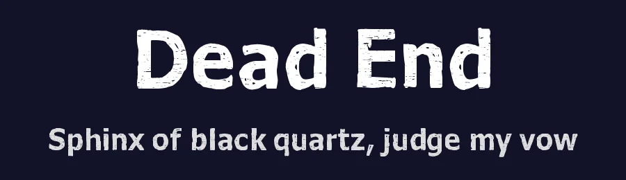 Dead End by Juha Korhonen — Decorative Font — thumbnail 2