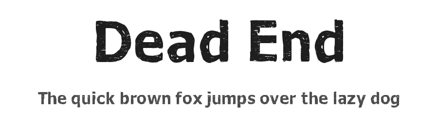 Dead End by Juha Korhonen — Decorative Font