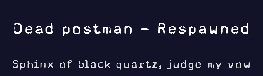 Dead postman - Respawned by Mr.Fisk Fonts — Decorative Font — thumbnail 2