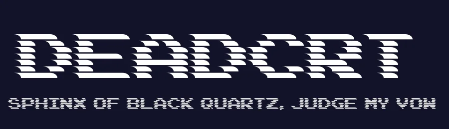 DeadCRT by Chequered Ink — Display Font — thumbnail 2