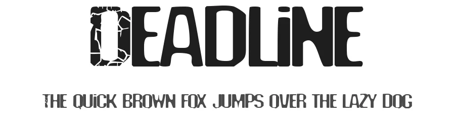 Deadline by pOPdOG fONTS — Decorative Font