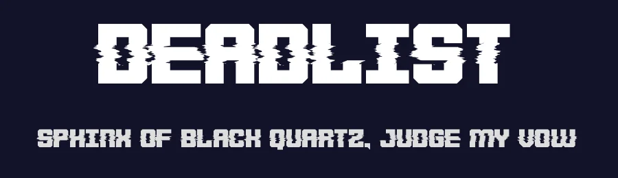 Deadlist by Jayde Garrow — Decorative Font — thumbnail 2