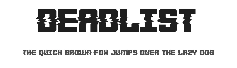 Deadlist by Jayde Garrow — Decorative Font