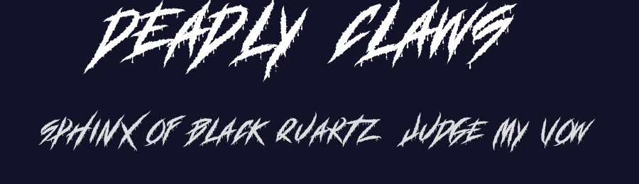 Deadly Claws by CconceptLab — Decorative Font — thumbnail 2