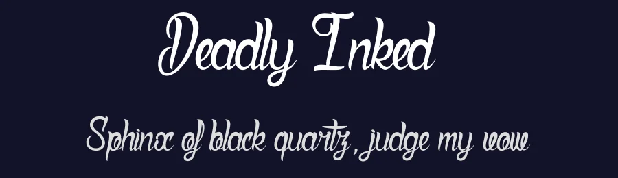 Deadly Inked by dcoxy - Greg Medina — Script Handwritten Font — thumbnail 2
