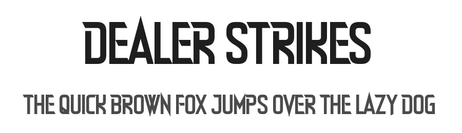 Dealer Strikes by Chequered Ink — Display Font