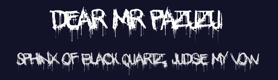 Dear Mr Pazuzu by Fontmonger — Decorative Font — thumbnail 2