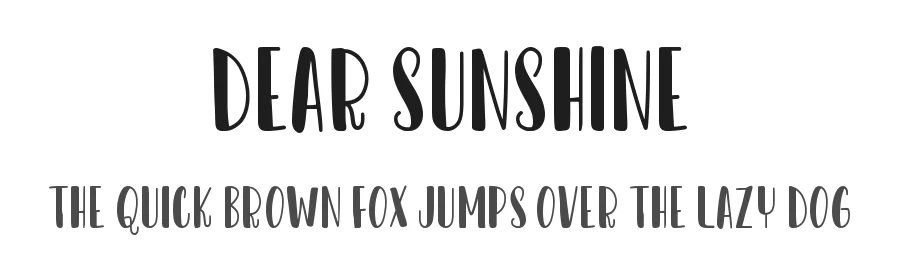 Dear Sunshine by Almarkhatype — Decorative Font