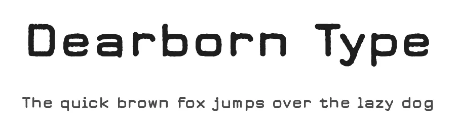 Dearborn Type by Lukas Krakora - typewriterfonts.net β Decorative Font