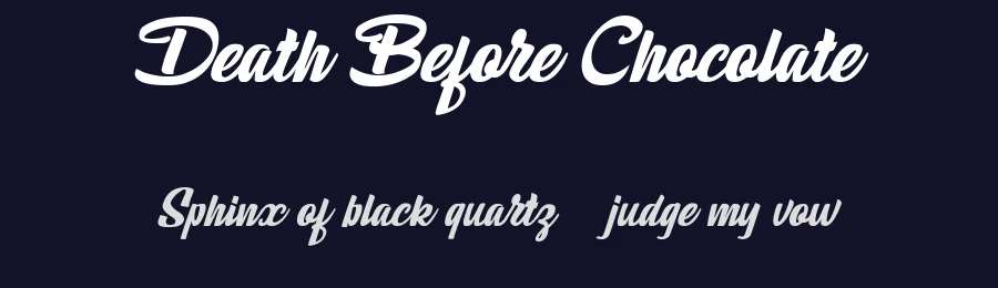 Death Before Chocolate by Billy Argel Fonts ® — Script Handwritten Font — thumbnail 2