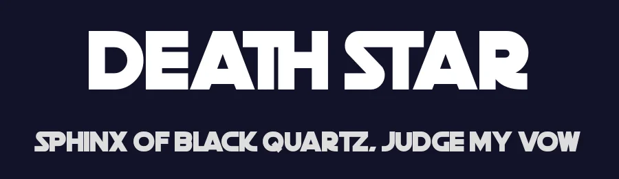 Death Star by Sharkshock — Display Font — thumbnail 2