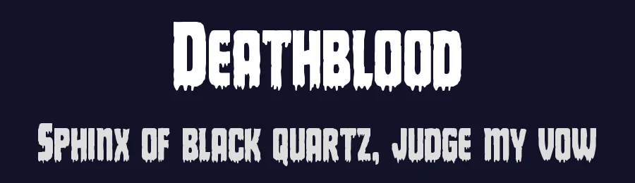 Deathblood by Iconian Fonts — Decorative Font — thumbnail 2