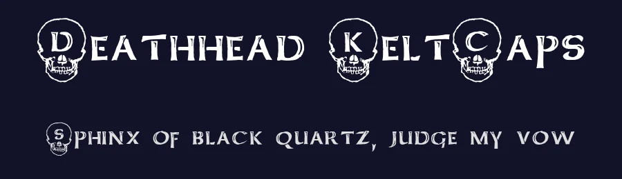 Deathhead KeltCaps by GemFonts / Typotheticals — Decorative Font — thumbnail 2