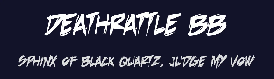 DeathRattle BB by Blambot — Script Handwritten Font — thumbnail 2