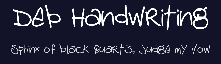 Deb Handwriting by Deb Kerkhof — Script Handwritten Font — thumbnail 2