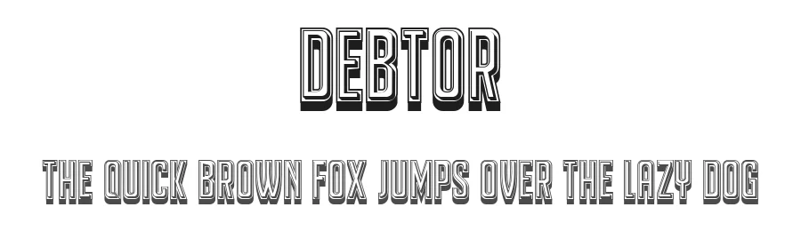 Debtor by Vladimir Nikolic — Decorative Font