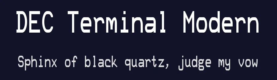 DEC Terminal Modern by Dan Mecklenburg Jr — Sans Serif Font — thumbnail 2