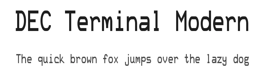 DEC Terminal Modern by Dan Mecklenburg Jr β Sans Serif Font