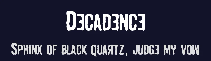 Decadence by Woodcutter — Decorative Font — thumbnail 2