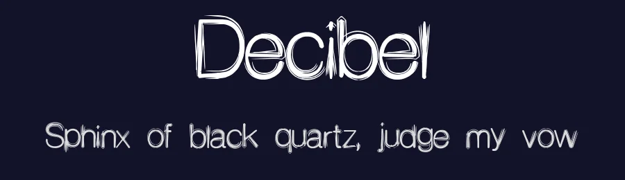 Decibel by Jenna Mahaffy — Decorative Font — thumbnail 2