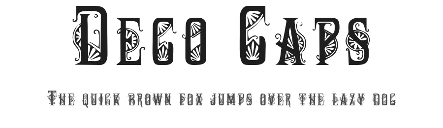 Deco Caps by CybaPee — Decorative Font