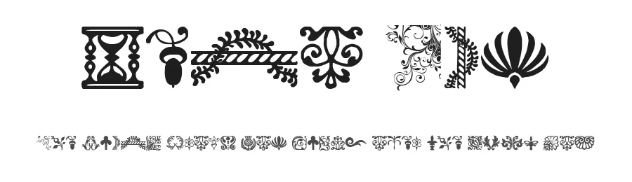 Deco Mix by Woodcutter โ Dingbats Font
